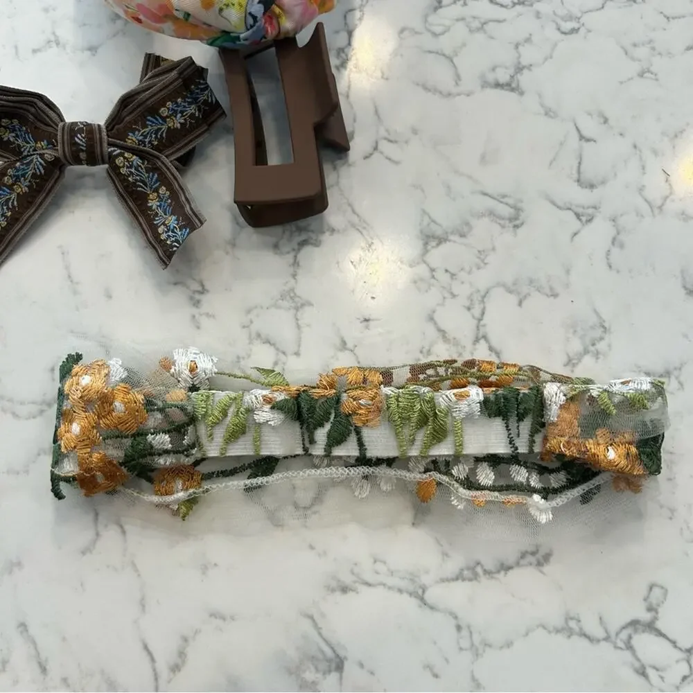 Lot of 5 Hair Accessories Headbands Clips Bow